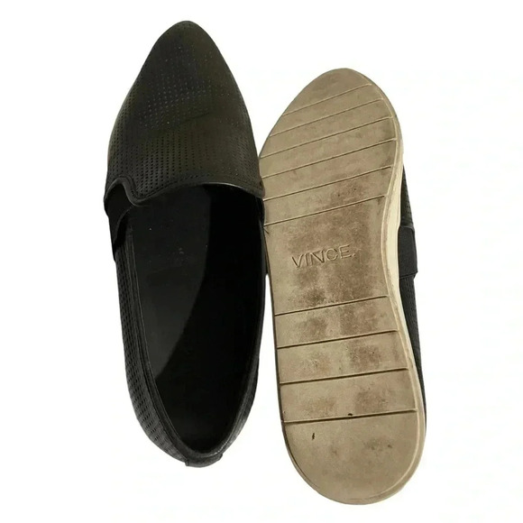 Vince Leather Pointed Toe  Flats Black Size 8/38 - Picture 8 of 9